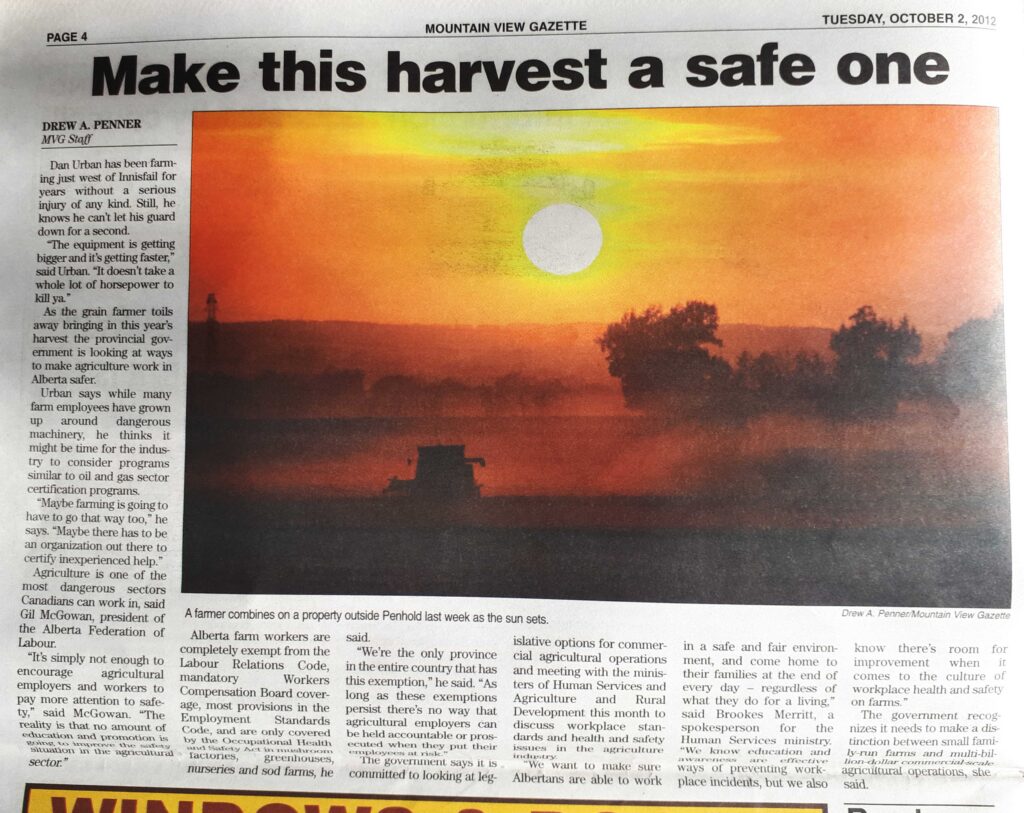 Make this Harvest a Safe One